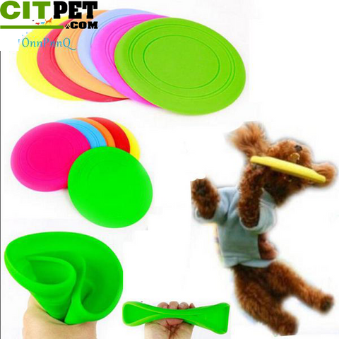 Dog Flying Disc Tooth Resistant Training Toy Play Frisbee Tide