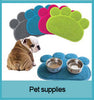 Dog Paw Shape Cup Pet Dog Puppy Cat Feeding Mat Pad Bed