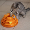 Cat Toys Intelligence Three Level Tower with Triple Play Disc Balls