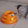 Cat Toys Intelligence Three Level Tower with Triple Play Disc Balls