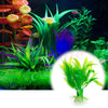 Plastic Manmade Water Plant Grass Green 14cm Height for Aquarium