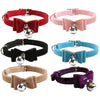 Cat Collar Kitten Velvet Bow Tie Elastic with Bell