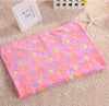 Dog Mat Cute Floral Paw Puppy Fleece Soft Blanket Beds Warm Pet Print New Printed