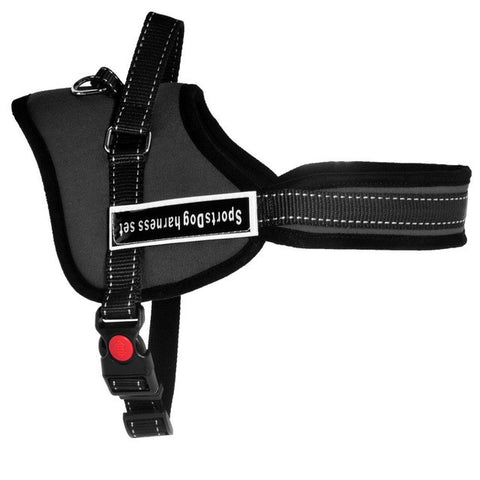 Big Dog Soft Reflective No Pull Black Harness Size L 26 36inch