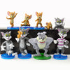 Free Shipping - 9pcs/lot Cartoon Tom and Jerry Action Figures Tom Jerry Spike PVC Action Figures Toys Model