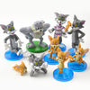 Free Shipping - 9pcs/lot Cartoon Tom and Jerry Action Figures Tom Jerry Spike PVC Action Figures Toys Model