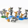 Free Shipping - 9pcs/lot Cartoon Tom and Jerry Action Figures Tom Jerry Spike PVC Action Figures Toys Model