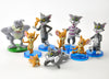 Free Shipping - 9pcs/lot Cartoon Tom and Jerry Action Figures Tom Jerry Spike PVC Action Figures Toys Model