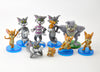 Free Shipping - 9pcs/lot Cartoon Tom and Jerry Action Figures Tom Jerry Spike PVC Action Figures Toys Model