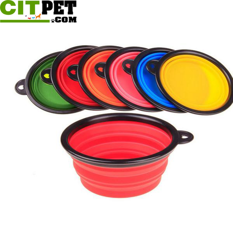 Collapsible Foldable Silicone Dow Bowl Candy Color Outdoor Travel Portable