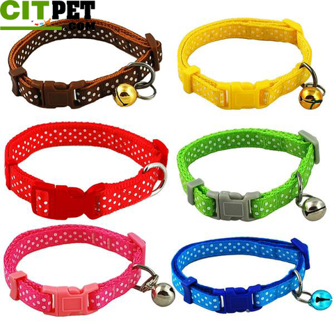 Multi Colored Cat Collar with Bell for Small Pet 2017