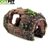 Aquarium Fish Tank Artificial Barrel Resin Ornament Cave Landscaping Decoration