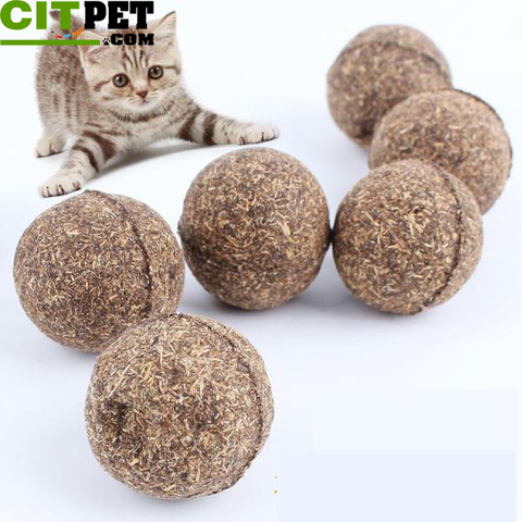 Pet Cat Natural Catnip Treat Ball Favor Home Chasing Toys