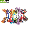 Fashion Cute Pastel Knot Cotton Rope Bone Chew Tug Toy For Pet Dog