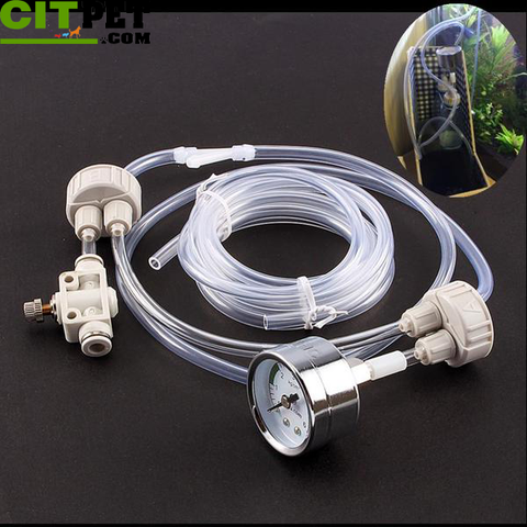 Aquarium DIY CO2 Generator System Kit with Pressure Air Flow Adjustment Water